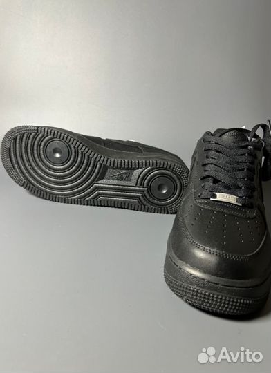 Кроссовки Nike AIR force 1 LOW luxe black gum Люкс
