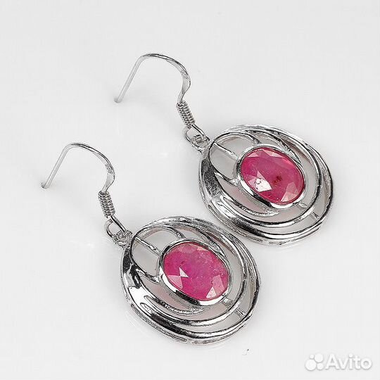 Серьги с рубинами