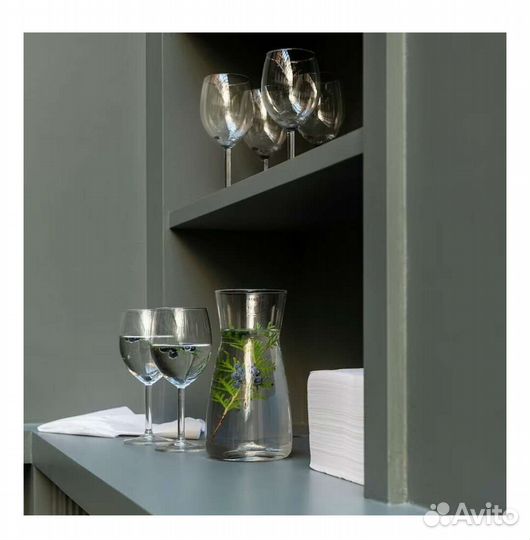 Набор бокалов икеа свальк для вина, 300 мл, 6 шт