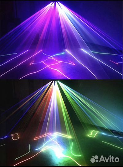 Лазер 4 в 1 светомузыка
