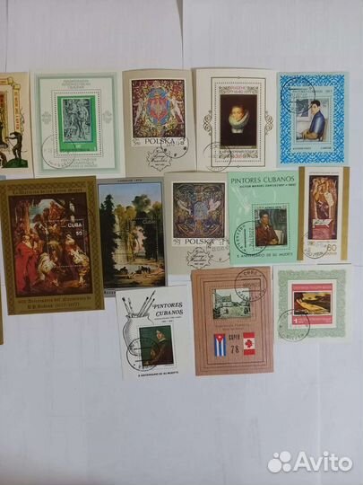 Почтовые блоки искусство