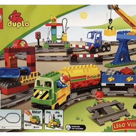 Поезд Lego duplo большой набор с железной дорогой