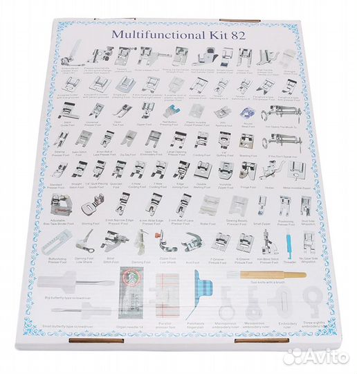 Набор лапок для швейной машины, 82 предмета
