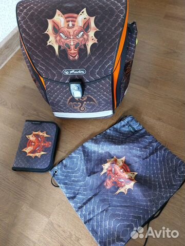 Ранец Herlitz + пенал + мешок д/обуви для мальчика