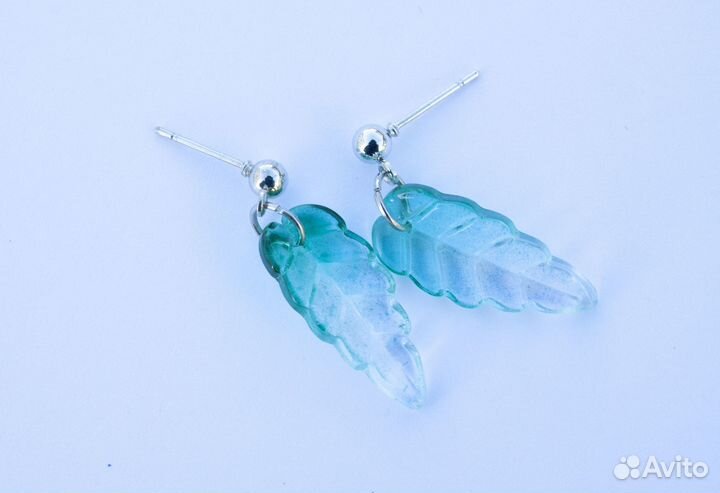 Серьги Листик