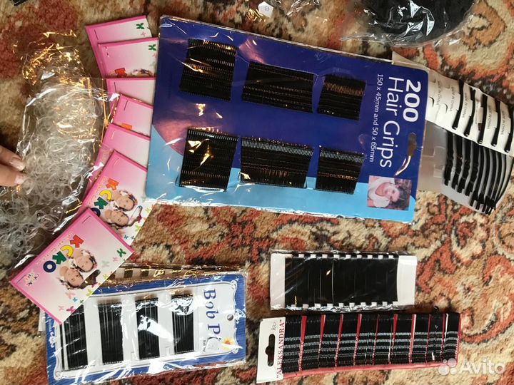 Валики для причесок невидимки, шпильки, расческа