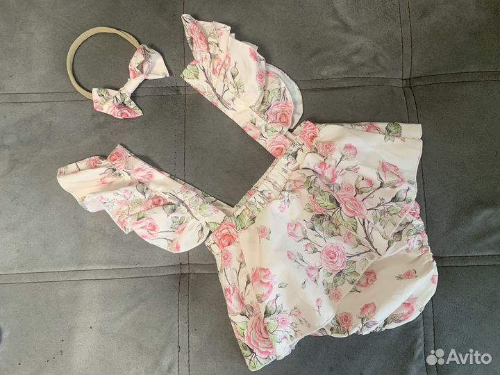 Платье боди летнее для девочки 80