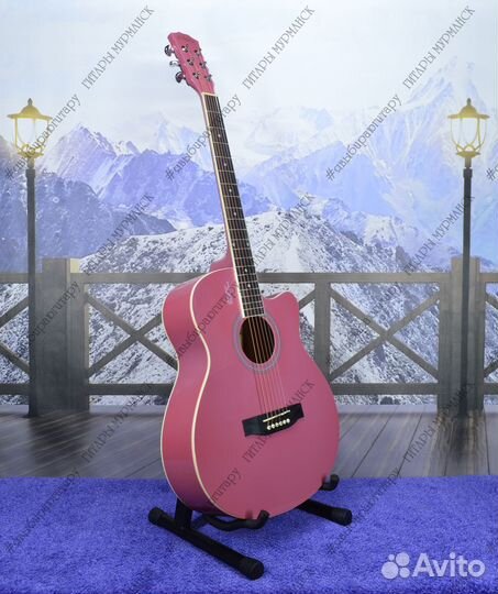 Акустическая гитара (новая) глянцевая, комплект