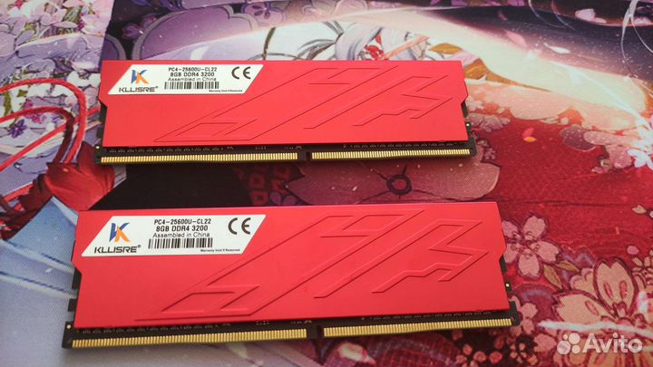 Оперативная память ddr4 16gb 3200-3400mhz (2x8gb)