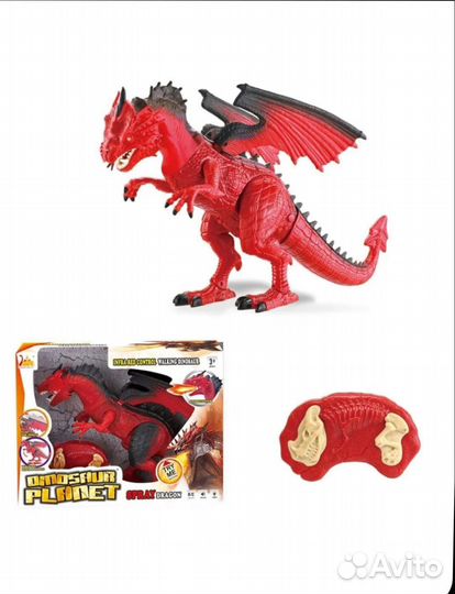 Радиоуправляемый динозавр с паром и звуком