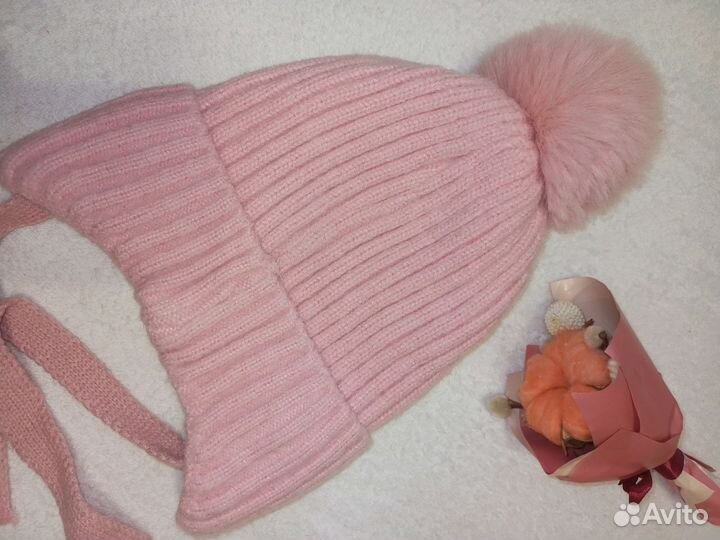 Шапка на девочку 5-7 лет