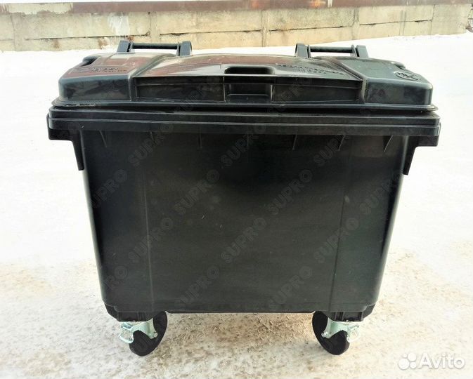 Пластиковый бак для мусора 660л Ш6685