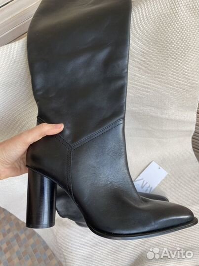 Сапоги Zara кожа 38