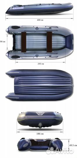 Надувная лодка пвх флагман 400 U