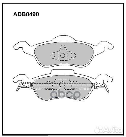 Колодки тормозные ADB0490 allied nippon