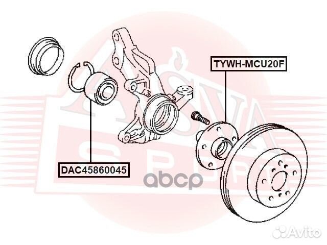 Ступица колеса перед прав/лев toyota/ lexus