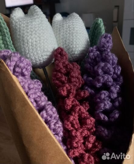 Букеты вязаные