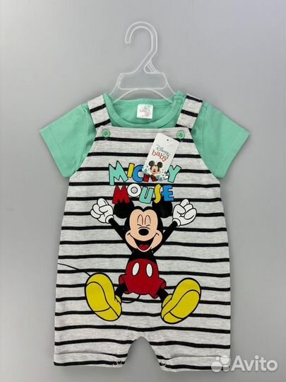 68-80 86-92 Песочник для мальчика с Микки Маусом