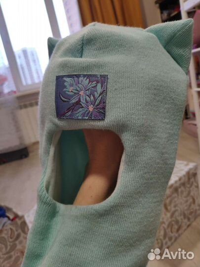 Шапка шлем для девочки 50 52