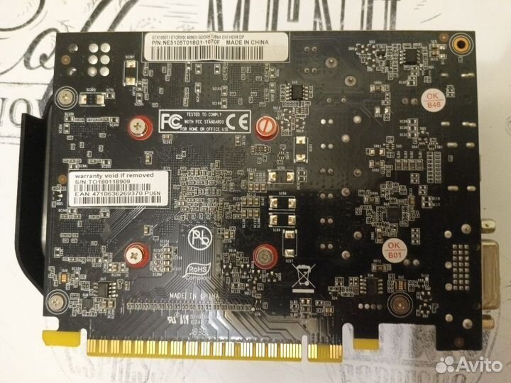 Видеокарта gtx 1050ti 4gb palit