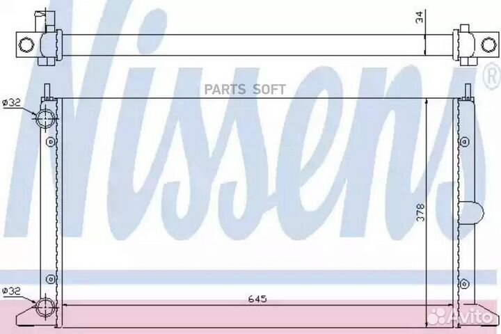 Радиатор охлаждения двс ford galaxy (1995) 2.0