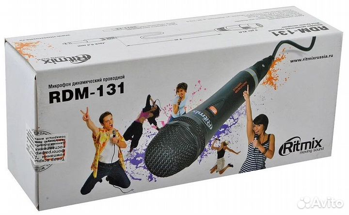 Микрофон проводной Ritmix RDM-131, разъем: jack 6