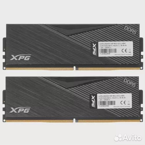 32Gb 5200 adata lancer (AX5U5200C3816G-dclabk)