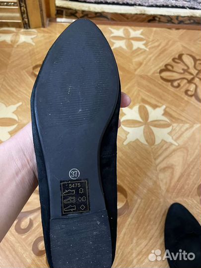 Балетки замшевые