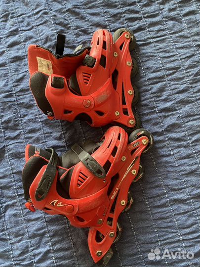 Роликовые коньки детские раздвижные 32 35