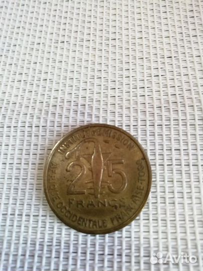 Французская Западная Африка Того 25 франков 1957 г