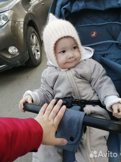 Детская шапка вязаная из пуха норки