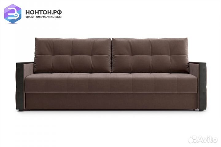 Диван еврокнижка Инсайд 3-х местный коричневый