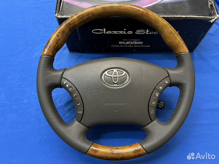 Руль Clazzio с косточкой дерево Land Cruiser 100