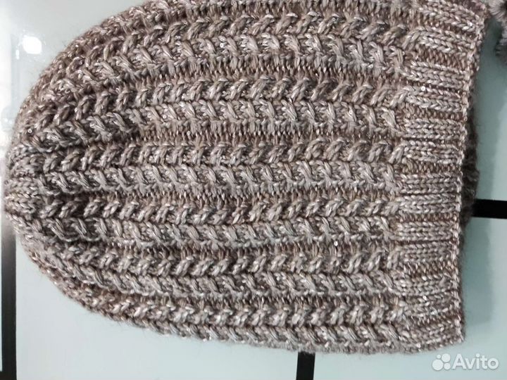 Комплект шапка и снуд женский