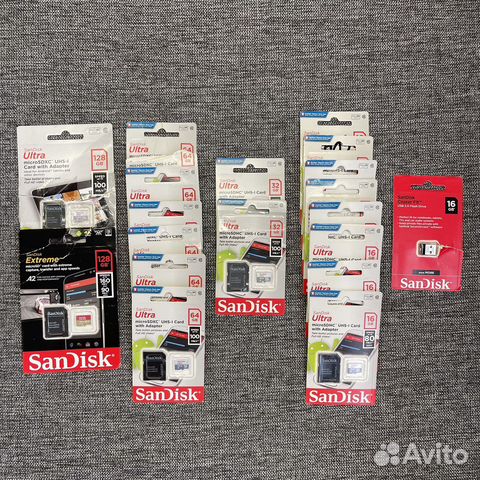 Флеш-карты SanDisk 128/64/32/16gb новые и б/у