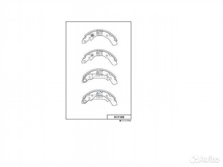 Колодки тормозные барабанные, комплект Kashiyama
