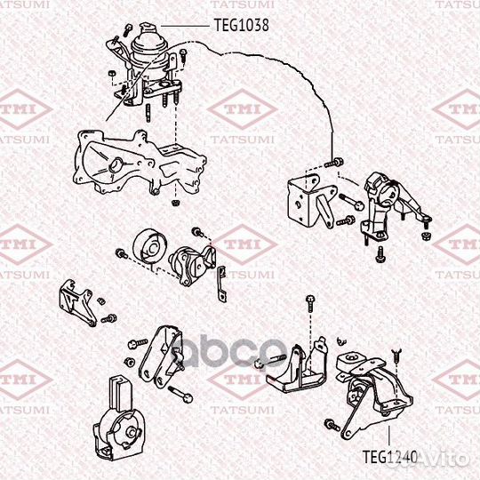 Опора двигателя TEG1038 tatsumi