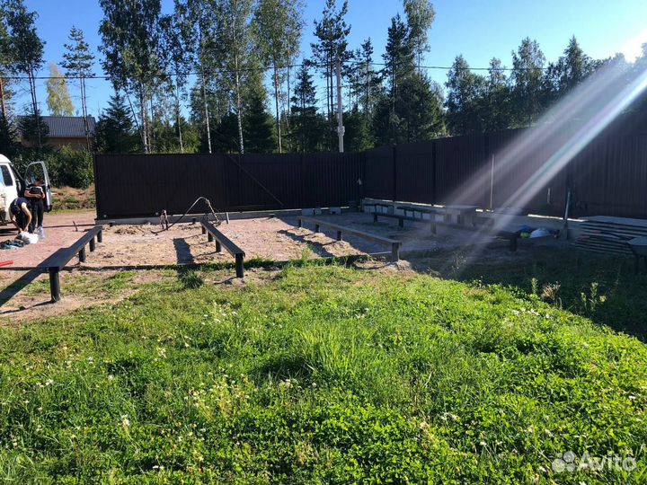 Винтовые сваи 108 с монтажом, свайный фундамент