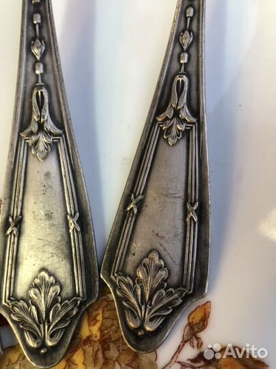 Ложки обеденные старинные посеребрен е