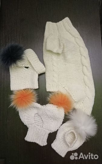 Свитер и шапочка для собачки