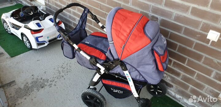 Коляска трансформер verdi красная