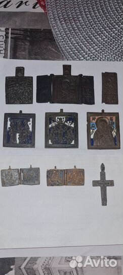 Складень, пластика, литье старинные
