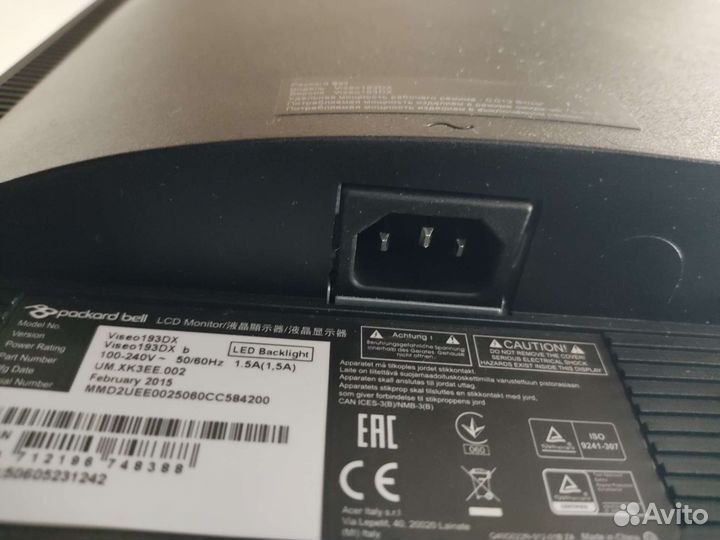 Монитор packard bell