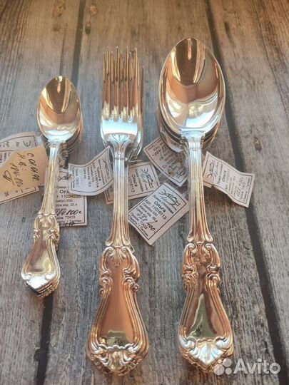 Набор столовых приборов на 6 персон серебро