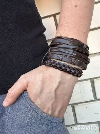 Браслет кожаный