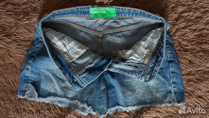 Джинсовые шорты benetton