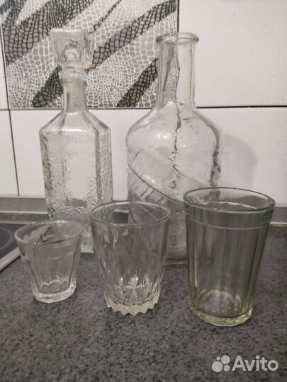 Стаканы гранёные и графины СССР