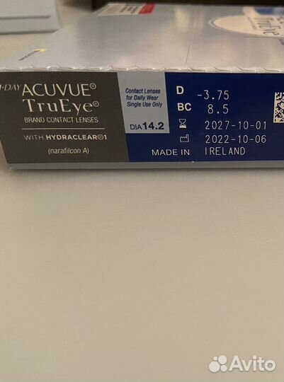 Контактные линзы acuvue trueye