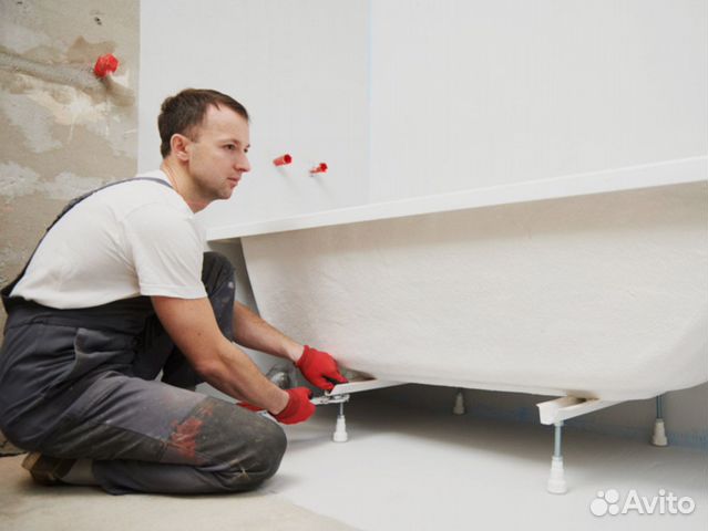 Установка ванны, душевой кабины