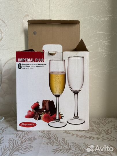 Фужеры для шампанского 6 шт в коробке